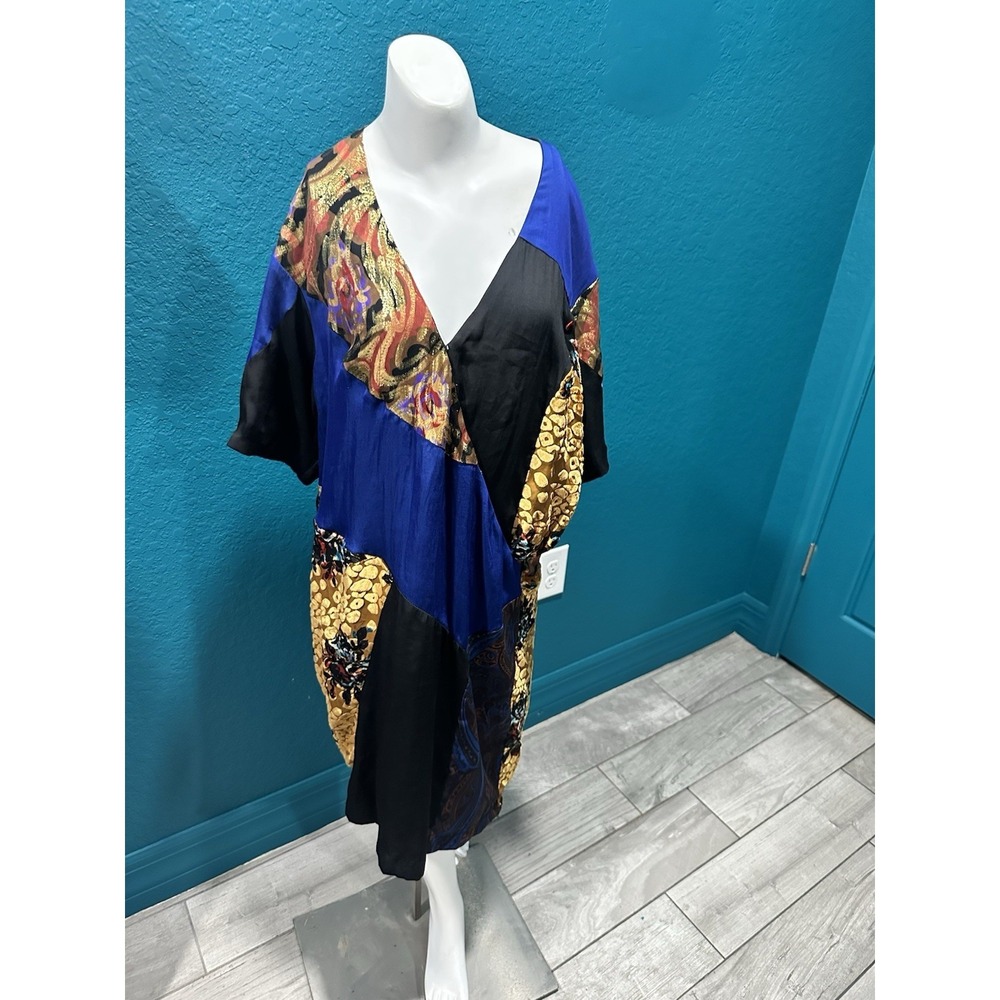Anthropologie HD in Paris Camellia Patchwork Dress Silk Blend Size 6